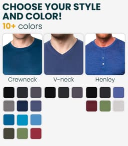 100% Merino Henley Shirt Heren Met Lange Mouwen – Ondergoed Van Merinowol — thumbnail 2