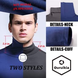 Thermische modal basislaag coltrui lange mouwen trui top thermisch ondergoed voor heren herfst winter tops — thumbnail 3