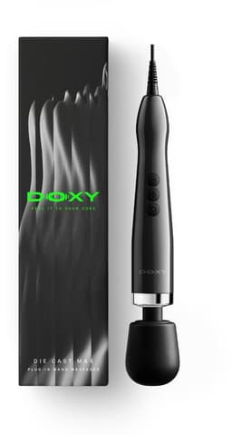 Doxy 2.0 - Die Cast Max Plug‑In - Wandmassager - Metaal - Zwart - Doxy 2.0 Wand Vibrator — thumbnail 1