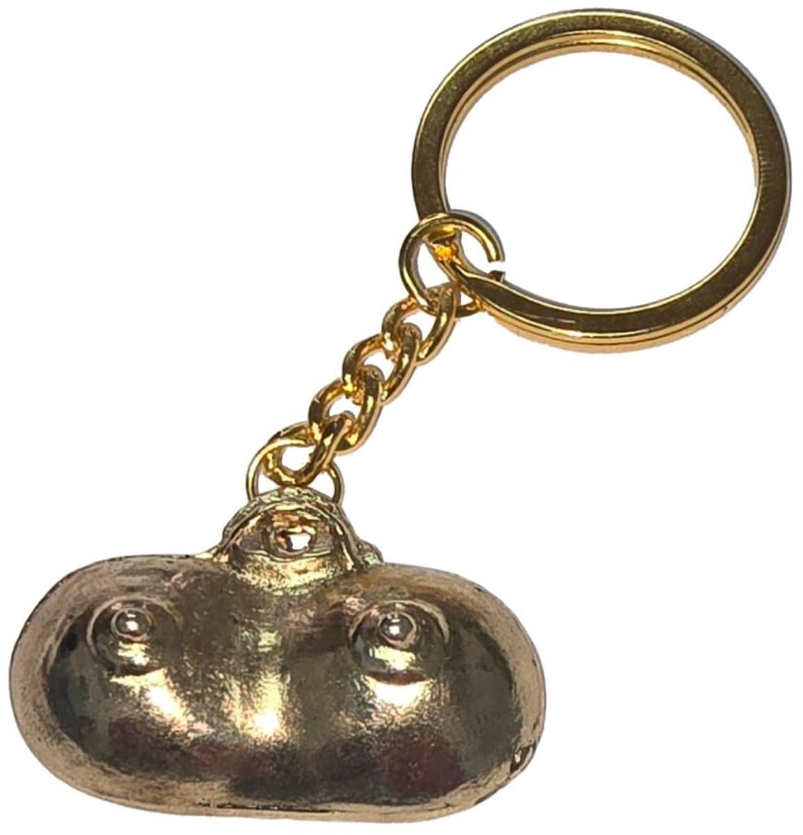 Gouden Sleutelhanger in de Vorm van Borsten — afbeelding 1