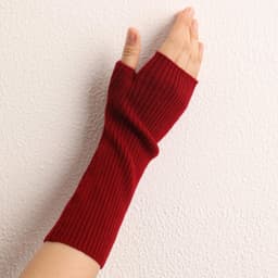 Kasjmier polswarmers armwarmers vingerloze ribgebreide handschoenen — thumbnail 3