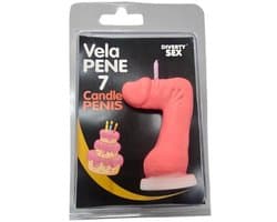 Penis Kaars Nummer 7 Roze