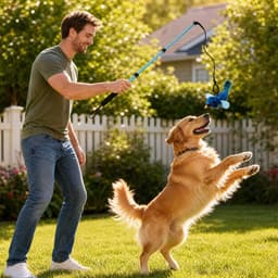 Stabiel, uittrekbaar, 41-102 cm, interactief kattenspeelgoed, hengelset met 3 kattenspeelgoed, vogel voor actieve katten, binnen en buiten, ultralicht kattenspeelgoed — thumbnail 5