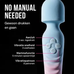 Just Pink Hot Date - Verwarmde Magic Wand Vibrator met Warme Tip - Wand Massager met 2 Motoren - Clitoris Stimulator - Vibrators voor Vrouwen - Sex Toys voor Koppels - Oplaadbaar — thumbnail 4