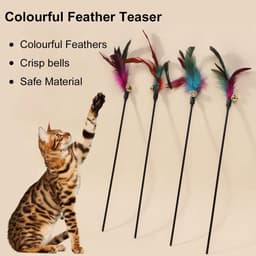 Veer, 14 stuks kattenspeelgoed, kattenhengelveer, kattenvissen, stabiel, interactief kattenspeelgoed, interactief kattenspeelgoed voor kittens — thumbnail 4