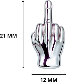 Set van twee pinnen Rock Honor Finger 3D | Origineel Cadeau Honeyvinger | Pin Herenkostuum | Herenbroche | Cadeau Fuck Rugzak | Broches voor Vrouwen Rebel Zilver Mode Accessoires | French Pin — thumbnail 2