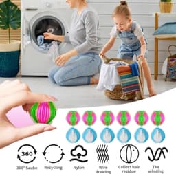 Wasmachine- en drogerballen tegen dierenharen (40 mm) — thumbnail 5