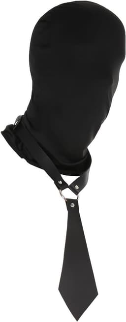 Masken- en stropdas set, hoofdmasker, oogmasker, fetisj masker, stretchstof, bondage masker, sexspeelgoed — thumbnail 3