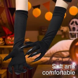 Handschoenen Halloween zwarte klauwen Halloween handschoenen klauwen vampier wolf vingernagels panter handschoenen heksenhandschoenen kat beast katten golves handschoen heks duivel poot voor — thumbnail 5