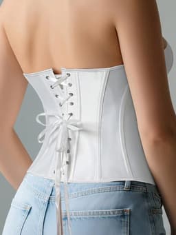 Sexy Corset Top Dames – Strapless Taille Trainer, Push-Up Bustier Crop Top, Off-Shoulder Top - Maat XL — thumbnail 4