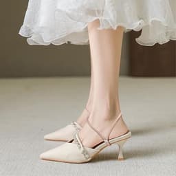3 Paar Elastische Hoge Hakken Sandalen met Veters en Verstelbare Bandjes voor Dames — thumbnail 2