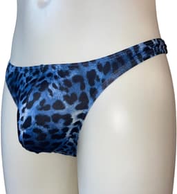 LekkerStout Heren Luipaard String - Blauw/Zwart - Sexy Herenondergoed | XL | ( LS189 ) — thumbnail 5