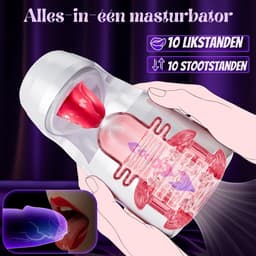 Pijpmachine Sex - 20 Standjes - Met Tong - IPX6 - Penis Vergroter - Zuigmachine - Voor Mannen - Blowjob Simulator - Penispomp - Elektrisch - Transparant - Discreet verzonden — thumbnail 5