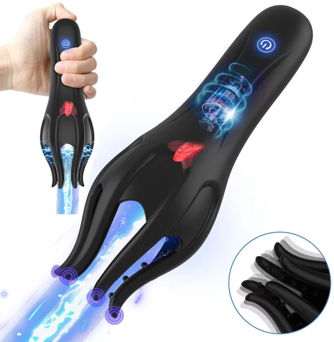 360° Pleziervibrator - Vibratie - Tril- en vibratiefuncties - 15 verschillende standen - Verlengt de erectietijd - Penistrainer - Verbetert de orgasmebeleving — afbeelding 1