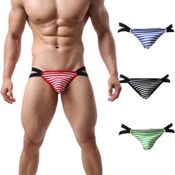 Sexy doorschijnende herenstring met lage taille en ademend materiaal — thumbnail 6