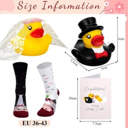 Badeenden huwelijkscadeauset met wenskaarten en bruiloftssokken - Grappig cadeau voor bruidspaar — thumbnail 4