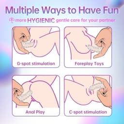 Oneay 2 stuks vingercondooms voor vrouwen, vinger vibrator G-punt stimulator, anale seksspeeltjes, BDSM seksspeeltjes en -spelletjes voor volwassenen, vingercondoom voor lesbische seks. — thumbnail 5