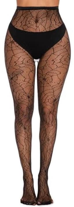 Visnet Panty met Zwart Patroon - Dames Visnet Kousen - Sexy Elastische Hoge Taille — thumbnail 1