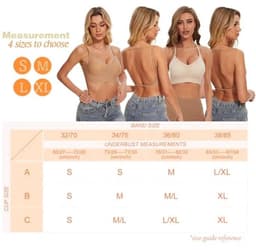 Lage Rug BH Draadloze Naadloze BH Backless Multiway Bandjes Halter BH met Padding Verwijderbaar — thumbnail 4