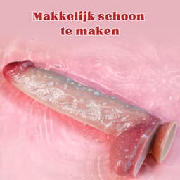 Dildo XXL Extra Dik - Realistische Dildo met Zuignap - 28.7 cm - G-Spot Stimulatie - Dildo's - Sex Toys voor Vrouwen en Mannen - Dildo Mannen Anaal - Beige - Discreet Verzonden — thumbnail 2