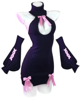 Bowknot Cosplay Sweater Kostuum - 3-delig Premium Sweater voor Lingerie — thumbnail 1