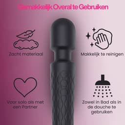 Loiss - Zwart - Personal Massager & Magic Wand Vibrator - G Spot Vibrator & Clitoris Stimulator - Stille Vibrators voor Vrouwen – Sex Toys ook voor Koppels - Erotiek — thumbnail 2