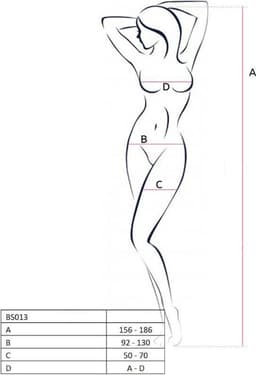 PASSION WOMAN BODYSTOCKINGS | Passion Woman Bs013 Bodystocking White One Size — thumbnail 2