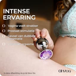 Metalen Buttplugs voor mannen en vrouwen - Buttplug Set 3-Delig - Anal & Butt Plug - Lila — thumbnail 7