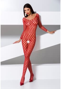 Passion - Woman Bs077 Bodystocking One Size Red — thumbnail 3