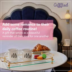 Gifffted Mr And Mrs Mugs, Unique Wedding Gift For Couple, Gifts For Engagement, Anniversary, His And Her, Bride And Groom, Valentines And Christmas Gifts For Couples, Set Of 2 Coffee Mugs — thumbnail 6