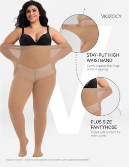Dames Panty Grote Maten XL-XXXXL - Hoge Taille, Ultra Zacht & Duurzaam — thumbnail 3