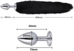 Oneay BDSM Speelgoedset – Anaalplug met Vossenstaart, Halsband, Tepelklemmen & Kattenoortjes – Rollenspel Set voor Beginners (Vrouwen) - Zwart — thumbnail 4
