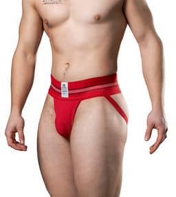 MM Sports The Original No. 10 Swimmer/Jogger Jockstrap 3 inch Red - MAAT M - Heren Ondergoed - Jockstrap voor Man - Mannen Jock — thumbnail 5