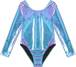 Glanzend Metallic Bodysuit Heren Lange Mouwen Dans- en Clubkleding — thumbnail 4