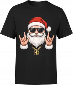 JHK - Erotisch Shirt - Rockende Kerstman - Ho Metal Print - 100% Katoen — thumbnail 1