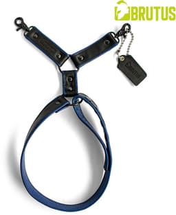 BRUTUS Leather Leg Harness Black-Blue — thumbnail 5