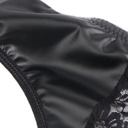 Zeloria Jarretel Set met Kant & PU Leer – Inclusief Slip – Zwart – M – Exclusief Kousen — thumbnail 8