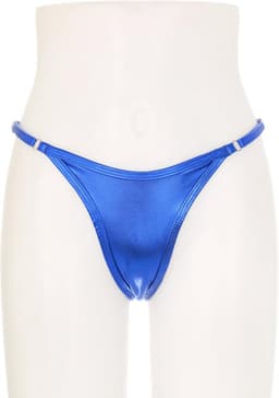 Dames String Leerlook Slip Sexy Hoge Taille Ondergoed voor Clubwear — thumbnail 6
