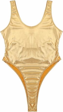 Sexy Holografische Body voor Dames - Mouwloos Wetlook Badpak / Festival Outfit — thumbnail 1