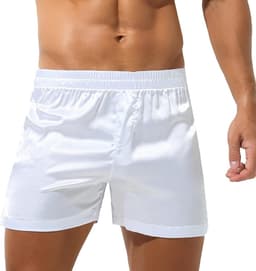Luxe Satijnen Boxershort Heren - Zijdezachte Lounge Short met Split — thumbnail 1