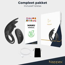 Cockring Vibrerend - Nappex™ Manu Vibrerende Penisring met Afstandsbediening [Discreet Verzonden] - Siliconen Cockringen - Sex Toys voor Koppels - Vibrators voor Mannen en Vrouwen - Zelf Aftrekken - Kamasutra - Erotiek — thumbnail 11