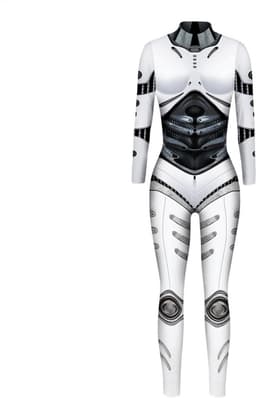 Robot Punk Bodysuit voor Dames en Heren - 3D Print Cosplay en Carnaval Kostuum — thumbnail 2