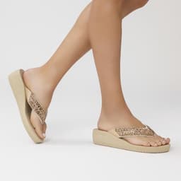 Dames sleehak teenslipper met kristallen decoratie — thumbnail 2