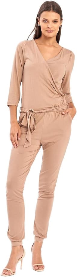 Elegante Jumpsuit - Damesbroekpak - Feestelijk Gelegenheid - Gemaakt in EU - Lange Pijpen - Diverse Ontwerpen — thumbnail 6
