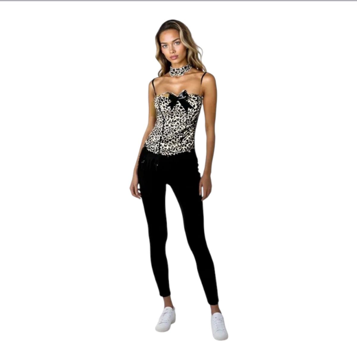 Kinky Kitty Dress – Verleidelijk Kattenkostuum – Strapless Jurkje met Staart, Diadeem & Strik Halsbandje – Size S — afbeelding 1
