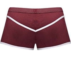 Male Power Mini Short - L burgundy XL
