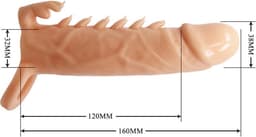 Pretty Love - Emmit - Penis Sleeve Met geribbeld ontwerp - Lichte Huidskleur — thumbnail 2