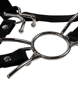 Shots - Ouch! Head Harness met Spider Gag en Neushaken - Zwart — thumbnail 7