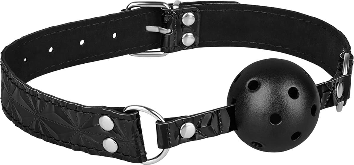 Ball Gag 4,4 cm EIS | Ademend met Lucht Gaten | BDSM Bondage Spelletjes voor Mannen Vrouwen Koppels | In maat verstelbaar | Fetish Seksspeeltje Seksspeeltjes — afbeelding 1