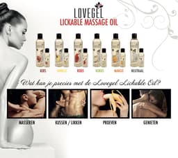 Lovegel - Erotisch massage olie - Roos - 100 ml - 3 Stuks — thumbnail 2